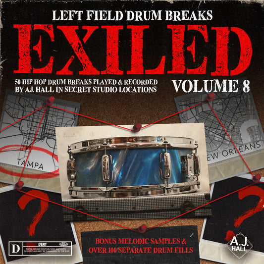 LEFT FIELD DRUM BREAKS VOL. 8 - "EXILED" w/ Melodic Samples!