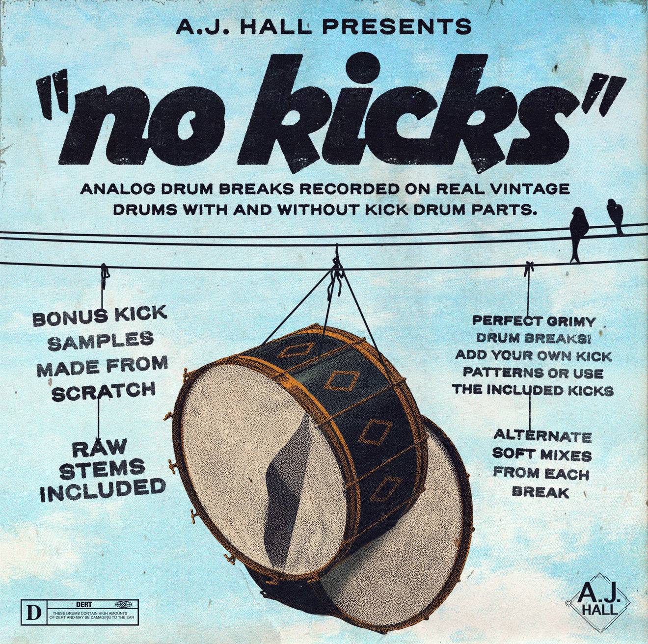 "NO KICKS" Breaks with AND without Kicks, plus bonus kick samples!