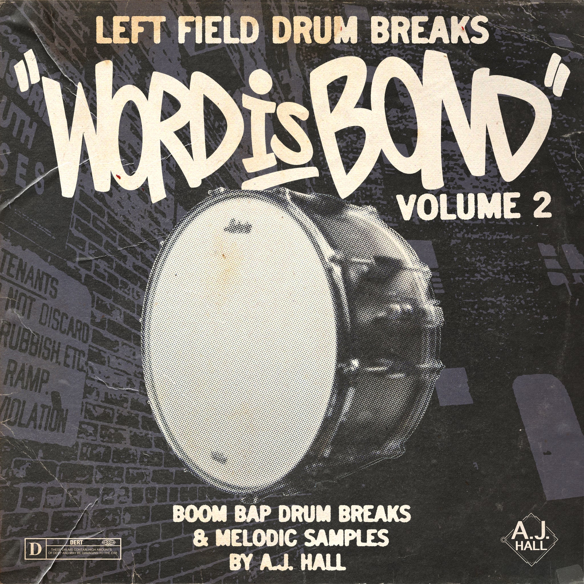 "WORD IS BOND" VOL. 2 BOOM BAP BREAKS & MELODIES! Left Field Drum Breaks